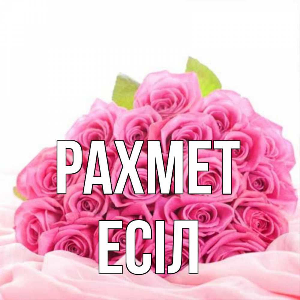 Күн сайын ашық хат с именем, Есіл рахмет розовые розы с подписью Онлайн тегін жүктеп алу тілектері бар керемет карта 