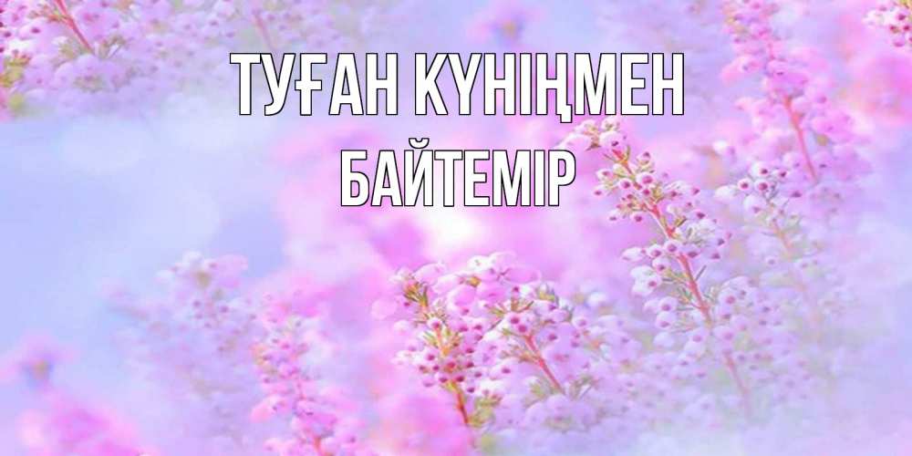 Күн сайын ашық хат с именем, Байтемір Туған күніңмен красивая открытка с мелкими цветами Онлайн тегін жүктеп алу тілектері бар керемет карта 
