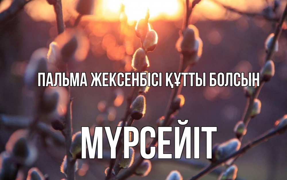 Күн сайын ашық хат с именем, МҮРСЕЙІТ Пальма жексенбісі құтты болсын верба Онлайн тегін жүктеп алу тілектері бар керемет карта 