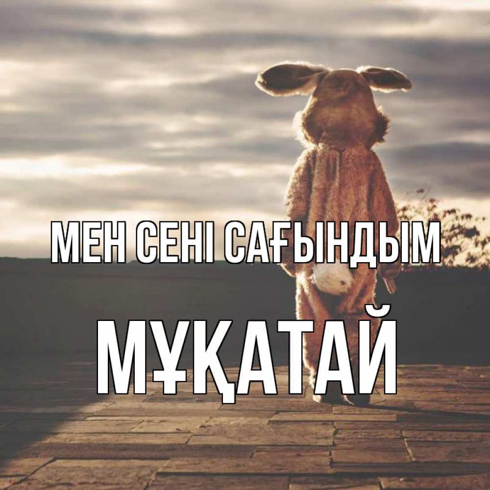 Күн сайын ашық хат с именем, Мұқатай Мен сені сағындым даже в костюме зайца Онлайн тегін жүктеп алу тілектері бар керемет карта 