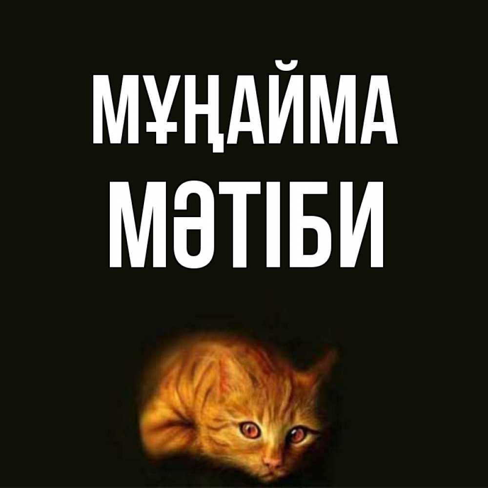Күн сайын ашық хат с именем, МӘТІБИ Мұңайма лежащий кот в темноте Онлайн тегін жүктеп алу тілектері бар керемет карта 