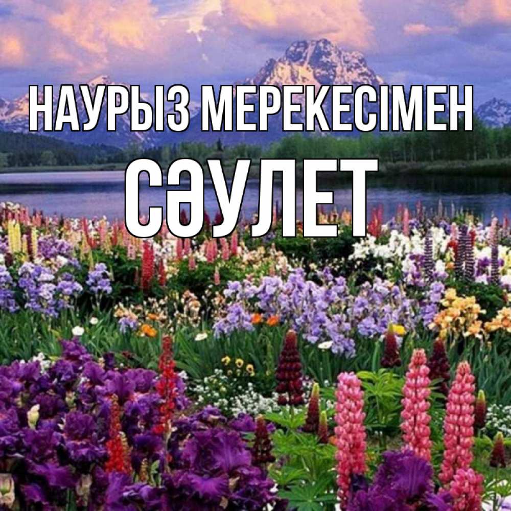 Күн сайын ашық хат с именем, СӘУЛЕТ Наурыз мерекесімен праздник весны наурыз Онлайн тегін жүктеп алу тілектері бар керемет карта 