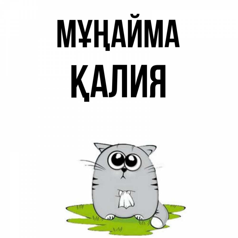 Күн сайын ашық хат с именем, ҚАЛИЯ Мұңайма грустный котяра Онлайн тегін жүктеп алу тілектері бар керемет карта 
