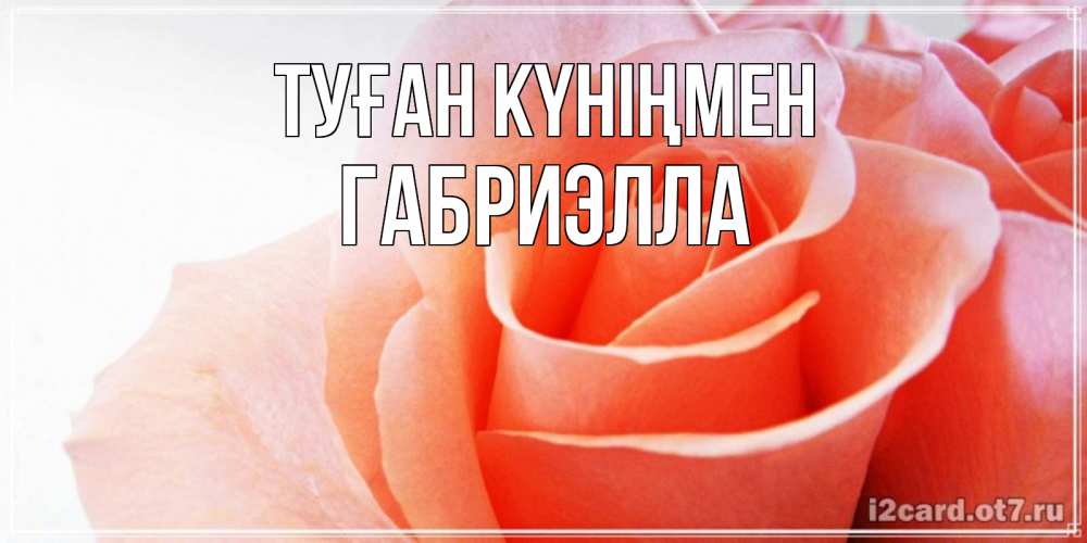 Күн сайын ашық хат с именем, Габриэлла Туған күніңмен розы для поздравления с днем рождения Онлайн тегін жүктеп алу тілектері бар керемет карта 