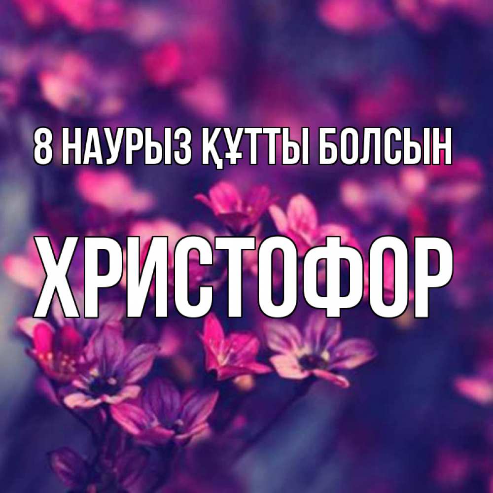 Күн сайын ашық хат с именем, Христофор 8 наурыз құтты болсын небольшие цветы 1 Онлайн тегін жүктеп алу тілектері бар керемет карта 
