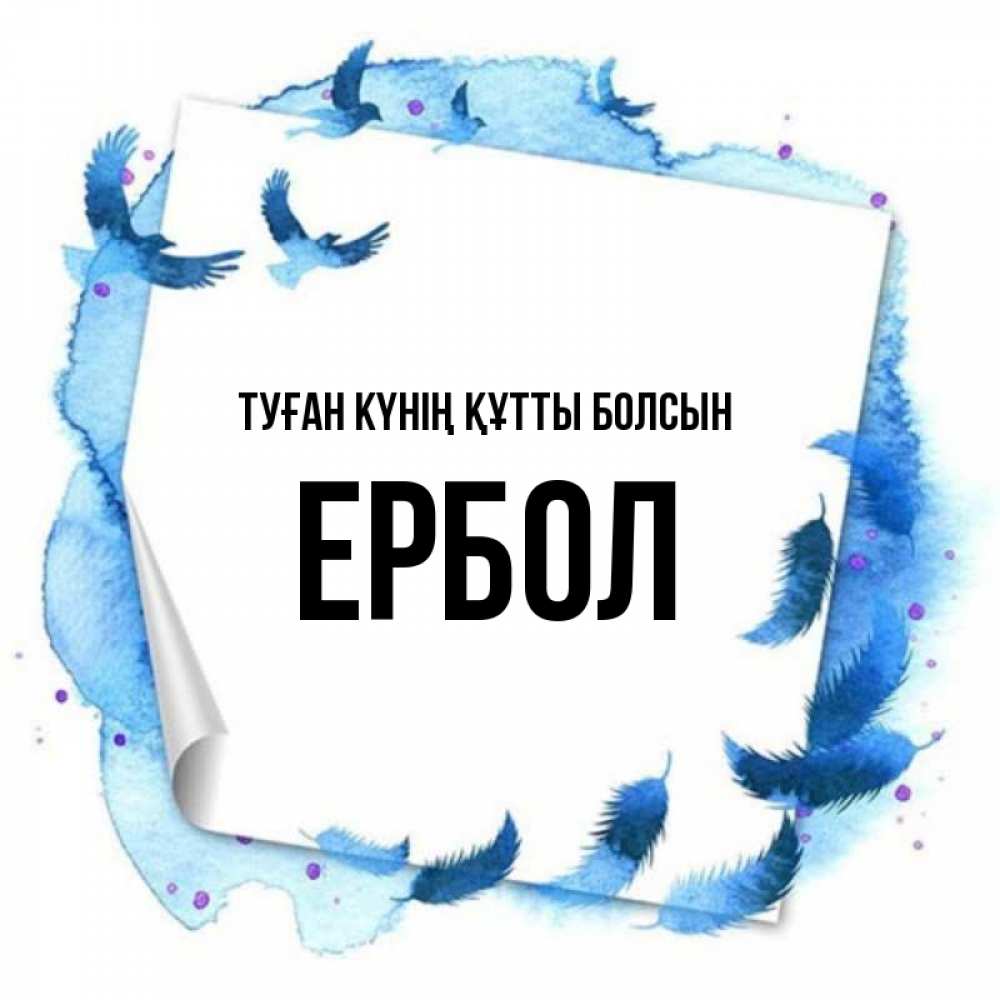 Күн сайын ашық хат с именем, Ербол Туған күнің құтты болсын красивые птицы летят Онлайн тегін жүктеп алу тілектері бар керемет карта 