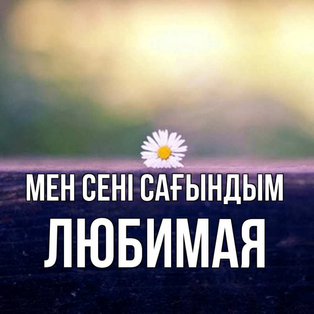 Күн сайын ашық хат с именем, Любимая Мен сені сағындым приходи в гости Онлайн тегін жүктеп алу тілектері бар керемет карта 