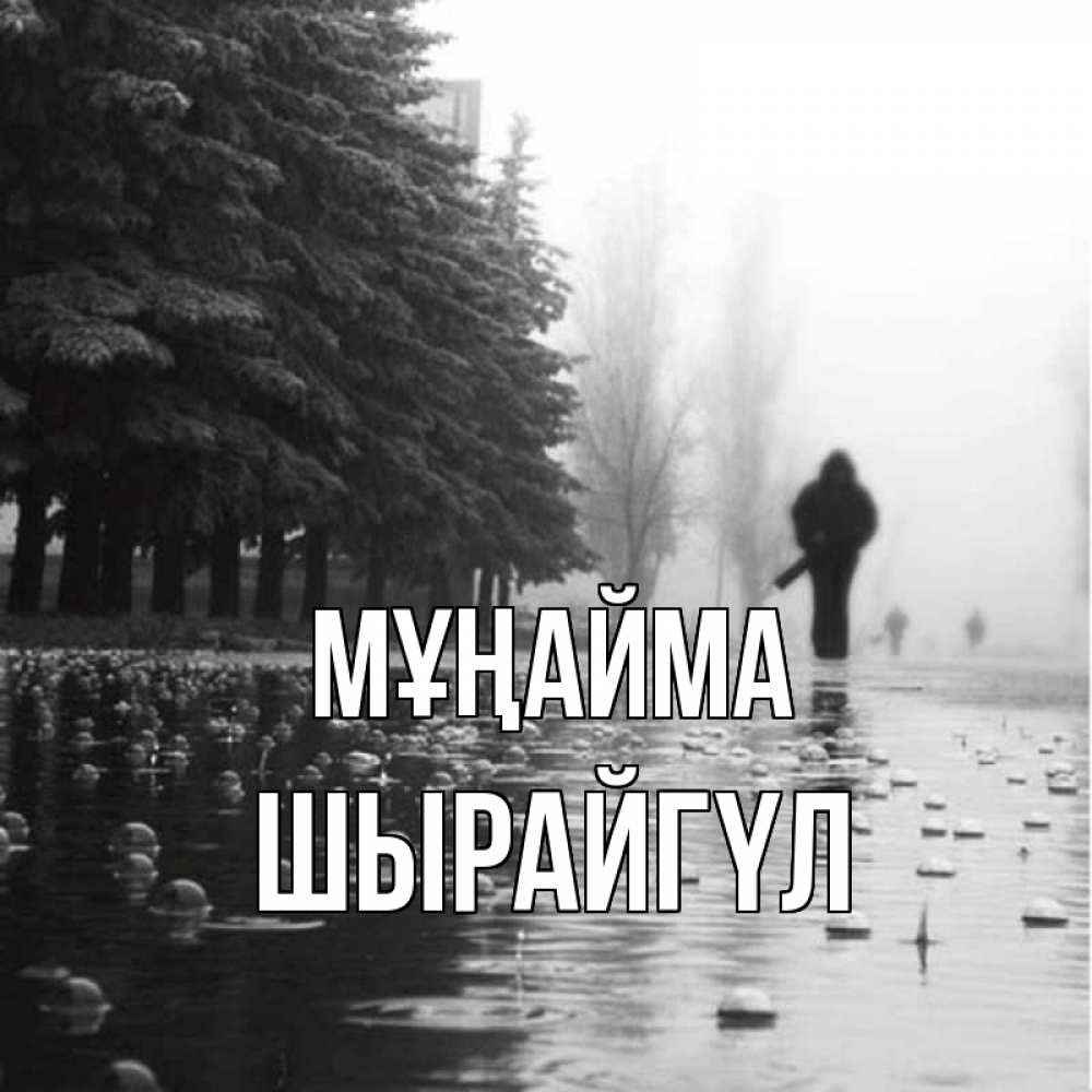 Күн сайын ашық хат с именем, ШЫРАЙГҮЛ Мұңайма улица под дождем Онлайн тегін жүктеп алу тілектері бар керемет карта 
