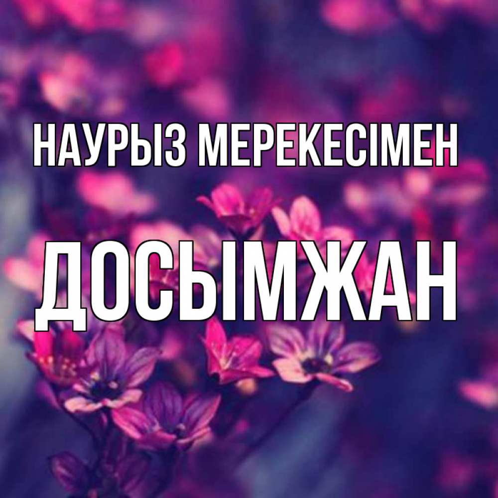 Күн сайын ашық хат с именем, Досымжан Наурыз мерекесімен небольшие цветы 1 Онлайн тегін жүктеп алу тілектері бар керемет карта 