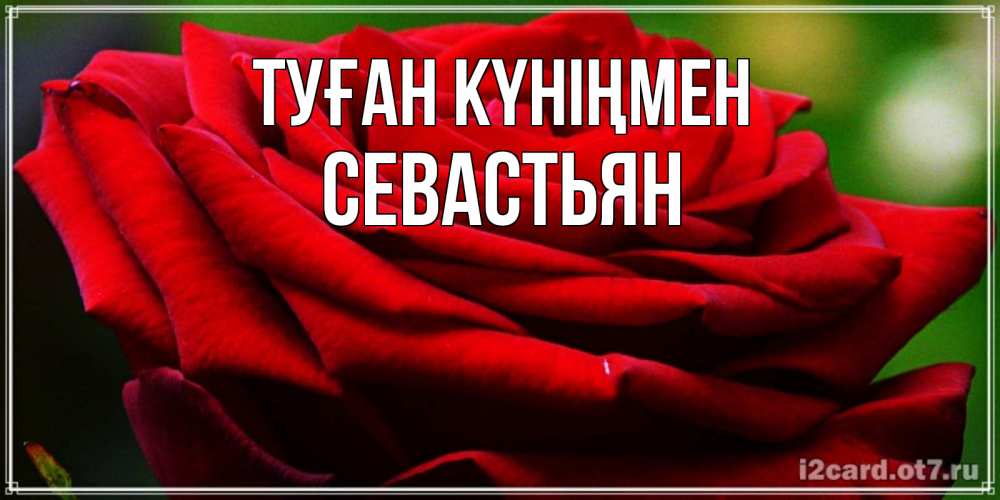Күн сайын ашық хат с именем, Севастьян Туған күніңмен розочка очень красивая Онлайн тегін жүктеп алу тілектері бар керемет карта 