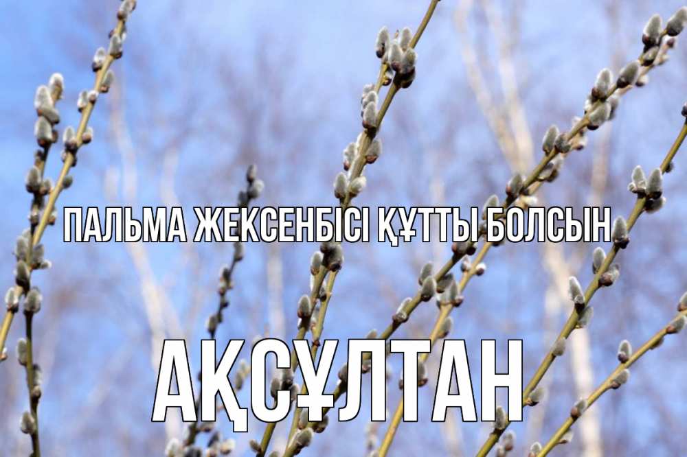 Күн сайын ашық хат с именем, Ақсұлтан Пальма жексенбісі құтты болсын верба Онлайн тегін жүктеп алу тілектері бар керемет карта 