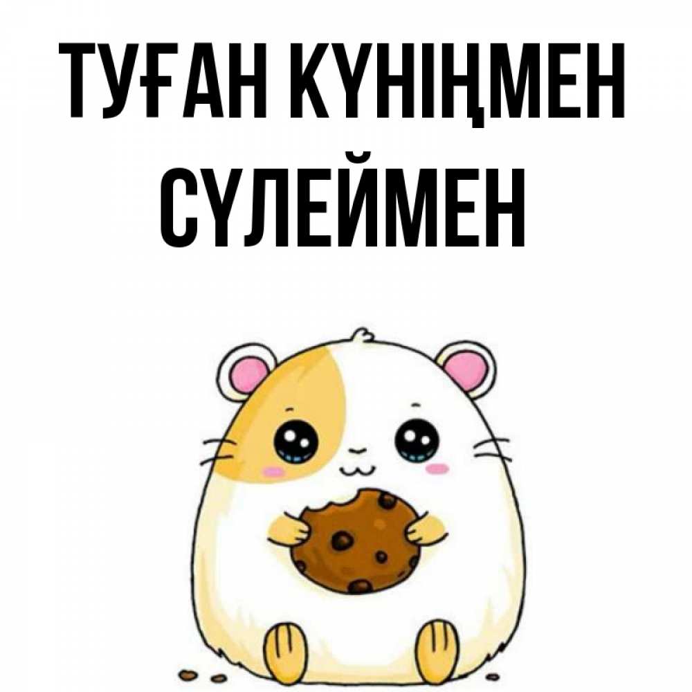 Күн сайын ашық хат с именем, СҮЛЕЙМЕН Туған күніңмен с днюхой Онлайн тегін жүктеп алу тілектері бар керемет карта 