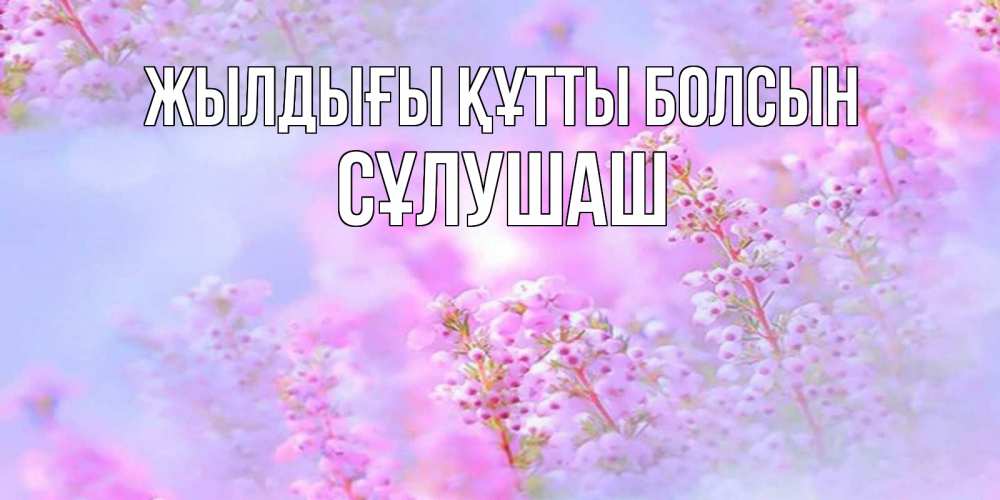 Күн сайын ашық хат с именем, СҰЛУШАШ Жылдығы құтты болсын красивая открытка с мелкими цветами Онлайн тегін жүктеп алу тілектері бар керемет карта 