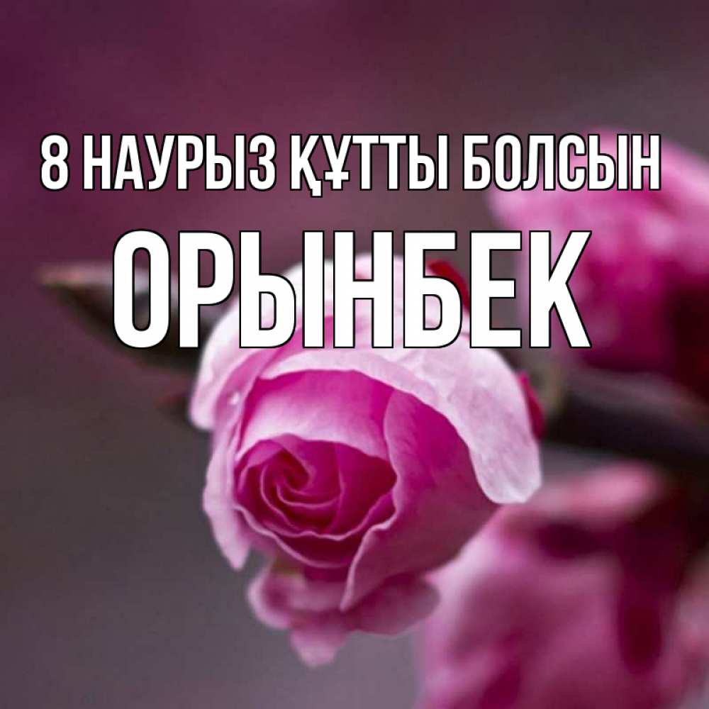 Күн сайын ашық хат с именем, ОРЫНБЕК 8 наурыз құтты болсын весна Онлайн тегін жүктеп алу тілектері бар керемет карта 
