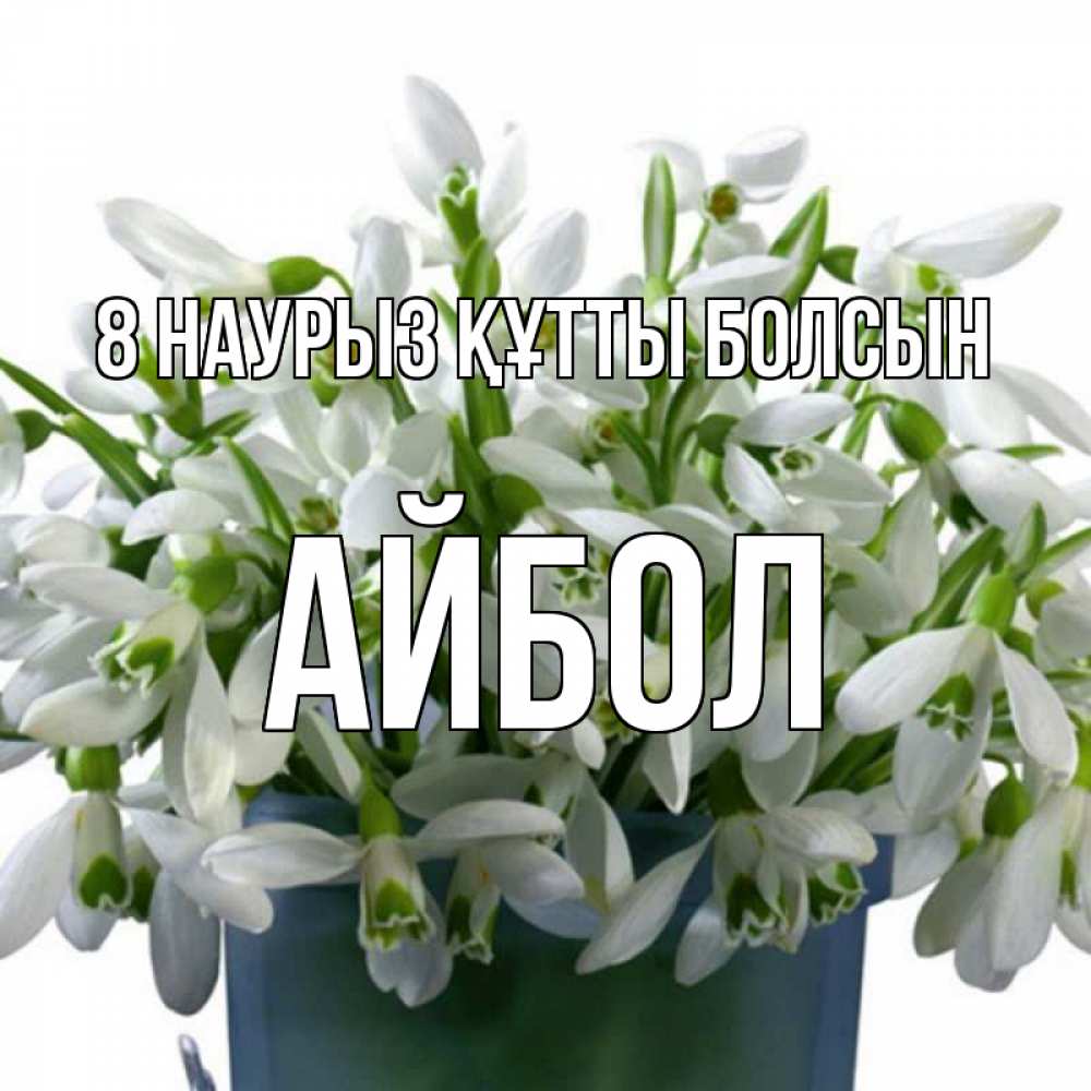 Күн сайын ашық хат с именем, Айбол 8 наурыз құтты болсын цветы к международному женскому дню Онлайн тегін жүктеп алу тілектері бар керемет карта 