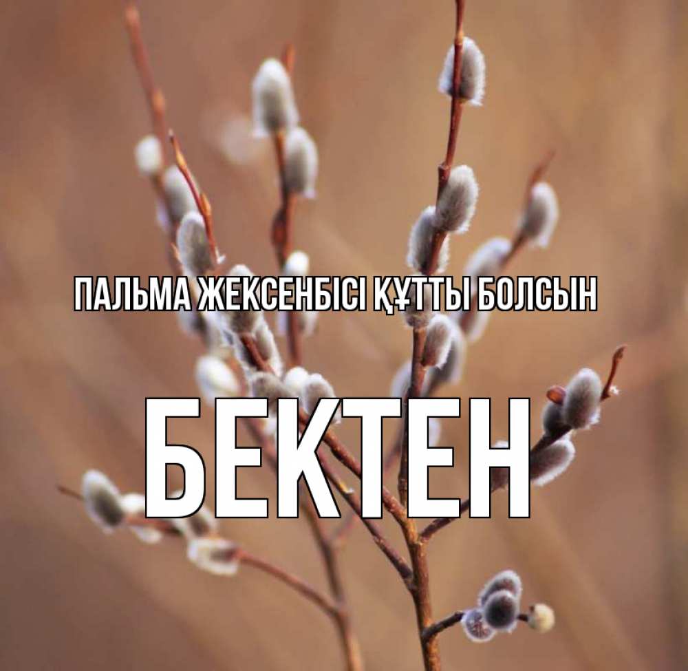 Күн сайын ашық хат с именем, Бектен Пальма жексенбісі құтты болсын верба Онлайн тегін жүктеп алу тілектері бар керемет карта 
