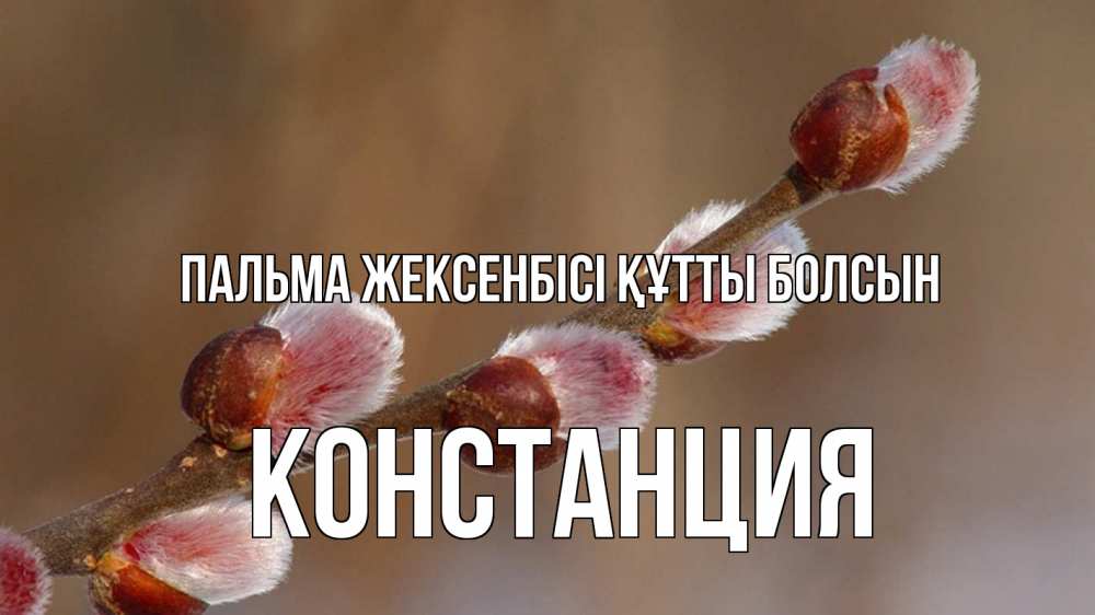 Күн сайын ашық хат с именем, Констанция Пальма жексенбісі құтты болсын верба Онлайн тегін жүктеп алу тілектері бар керемет карта 