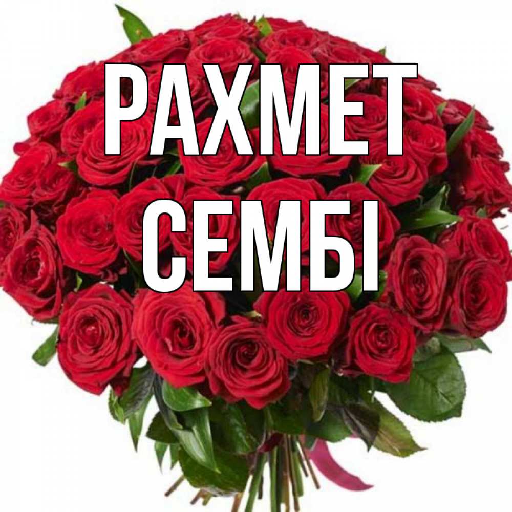 Күн сайын ашық хат с именем, СЕМБІ рахмет букет красных роз Онлайн тегін жүктеп алу тілектері бар керемет карта 