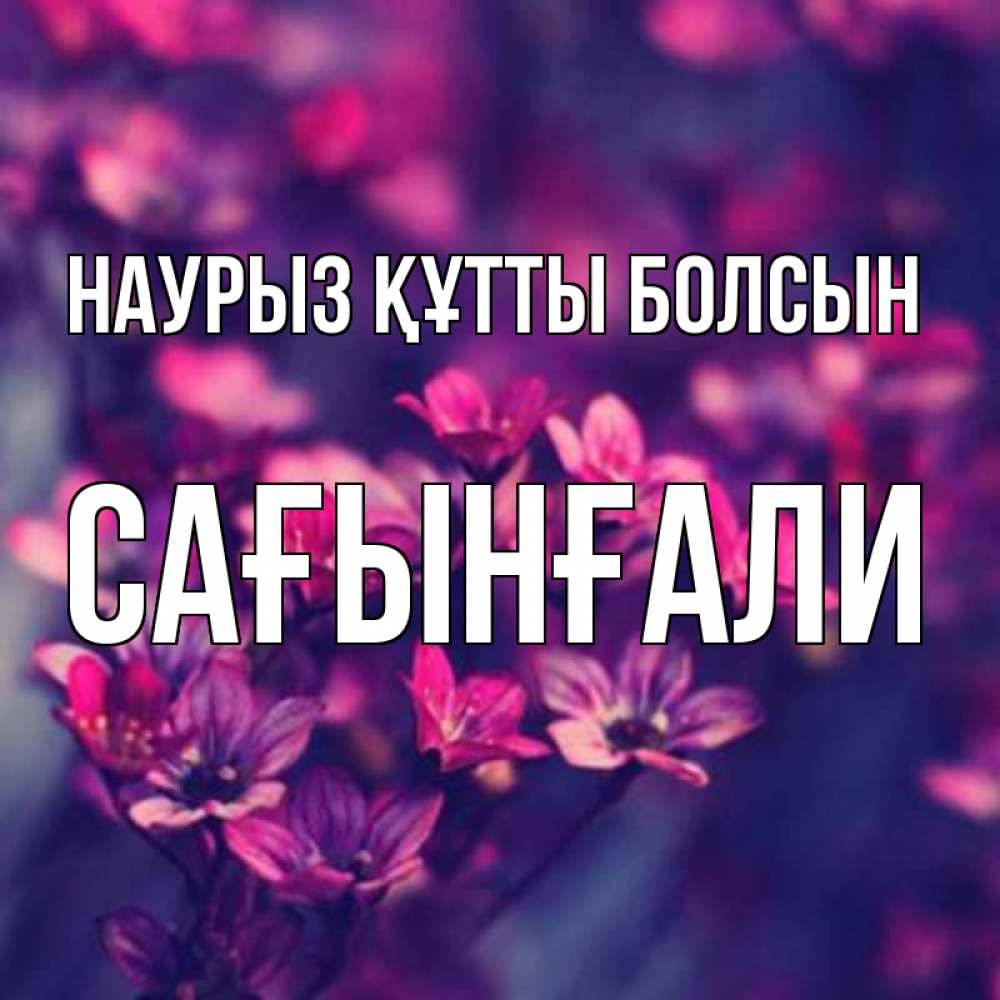 Күн сайын ашық хат с именем, Сағынғали Наурыз құтты болсын небольшие цветы 1 Онлайн тегін жүктеп алу тілектері бар керемет карта 
