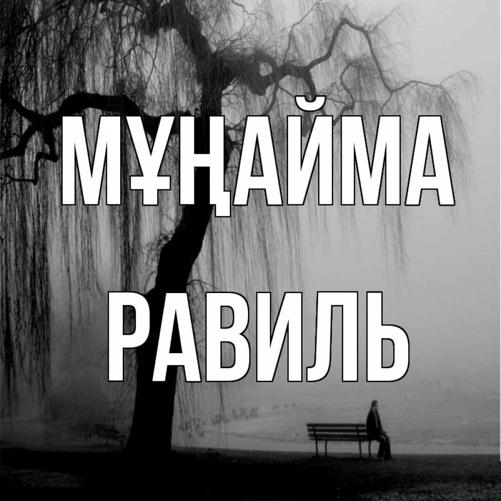 Күн сайын ашық хат с именем, Равиль Мұңайма висящие ветки дерева и лавочка под деревом Онлайн тегін жүктеп алу тілектері бар керемет карта 