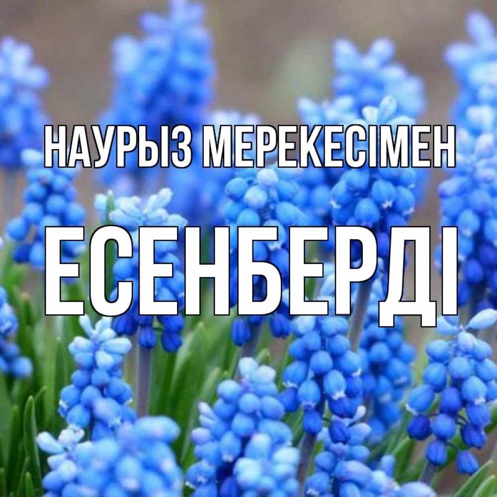 Күн сайын ашық хат с именем, Есенберді Наурыз мерекесімен Поздравительная открытка для женщин с цветами на праздничную дату Онлайн тегін жүктеп алу тілектері бар керемет карта 