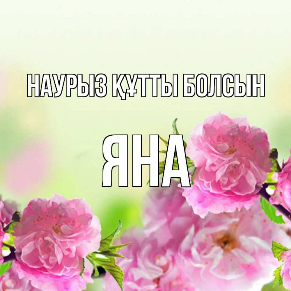 Күн сайын ашық хат с именем, Яна Наурыз құтты болсын цветы Онлайн тегін жүктеп алу тілектері бар керемет карта 