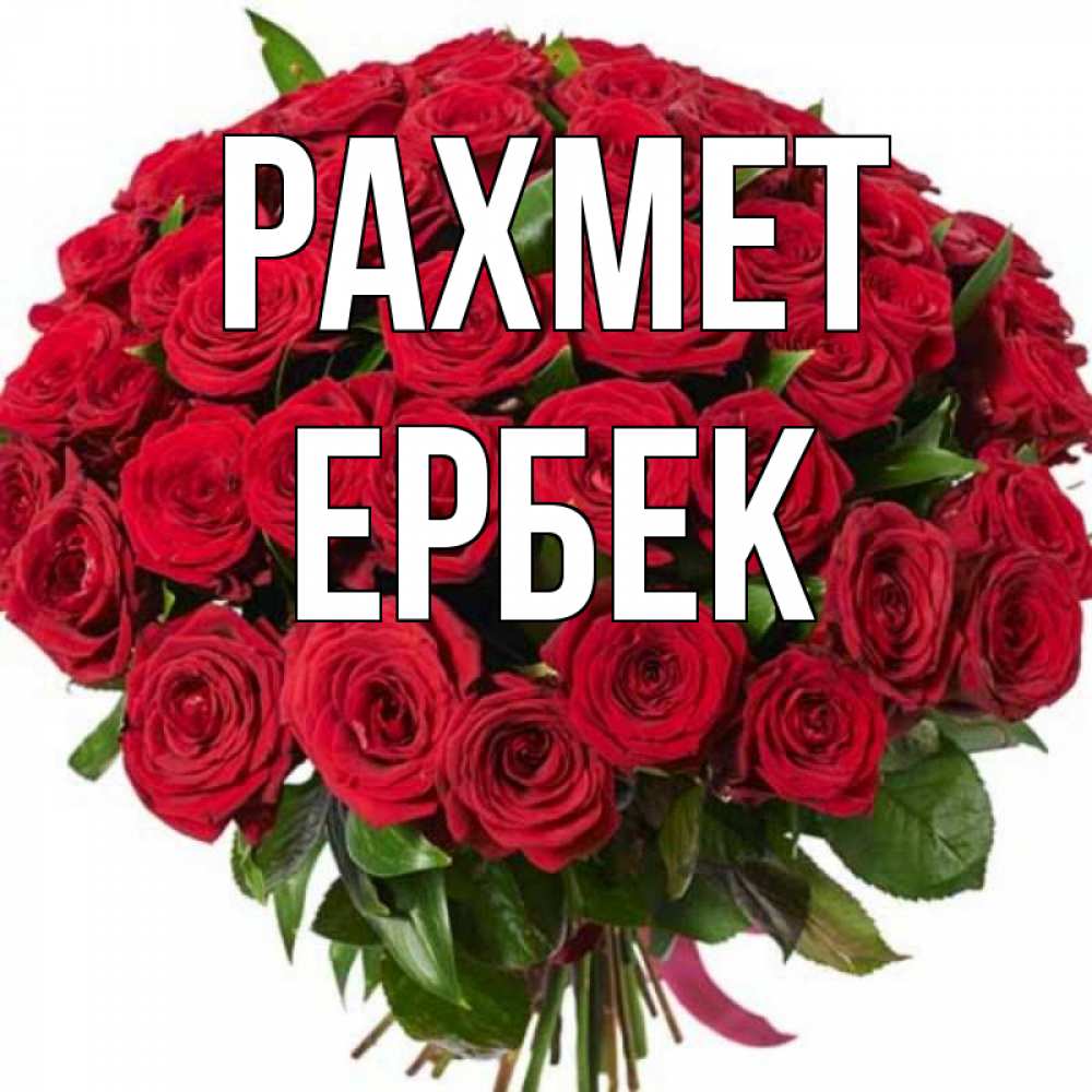 Күн сайын ашық хат с именем, Ербек рахмет букет красных роз Онлайн тегін жүктеп алу тілектері бар керемет карта 