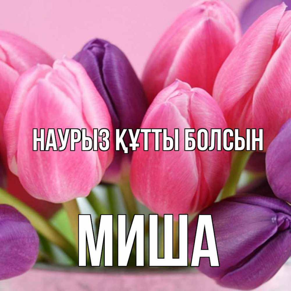 Күн сайын ашық хат с именем, Миша Наурыз құтты болсын маме 1 Онлайн тегін жүктеп алу тілектері бар керемет карта 
