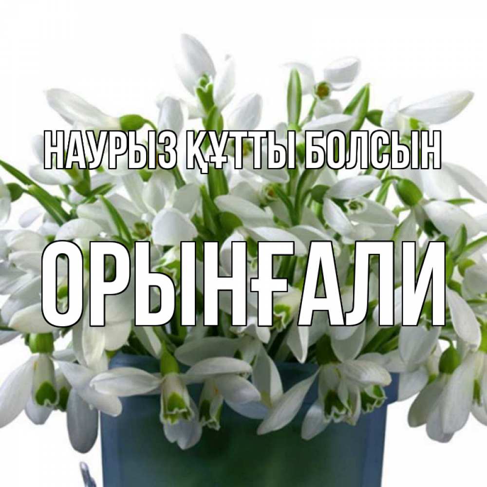 Күн сайын ашық хат с именем, ОРЫНҒАЛИ Наурыз құтты болсын цветы к наурызу Онлайн тегін жүктеп алу тілектері бар керемет карта 