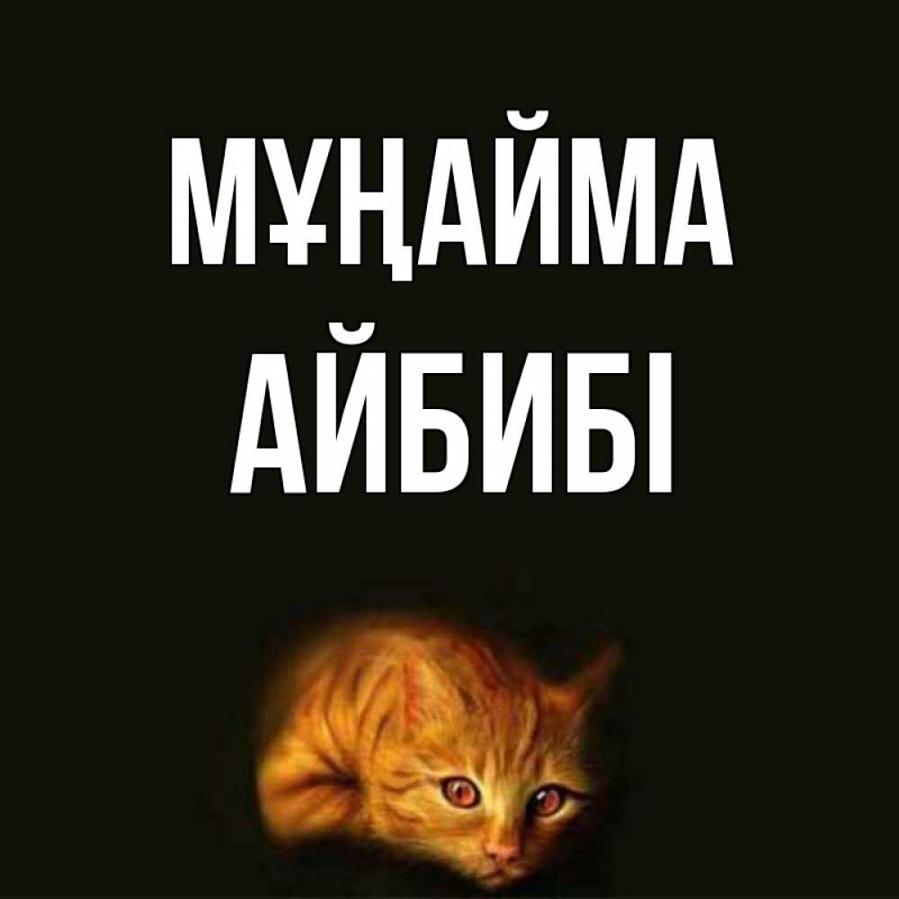 Күн сайын ашық хат с именем, АЙБИБІ Мұңайма лежащий кот в темноте Онлайн тегін жүктеп алу тілектері бар керемет карта 