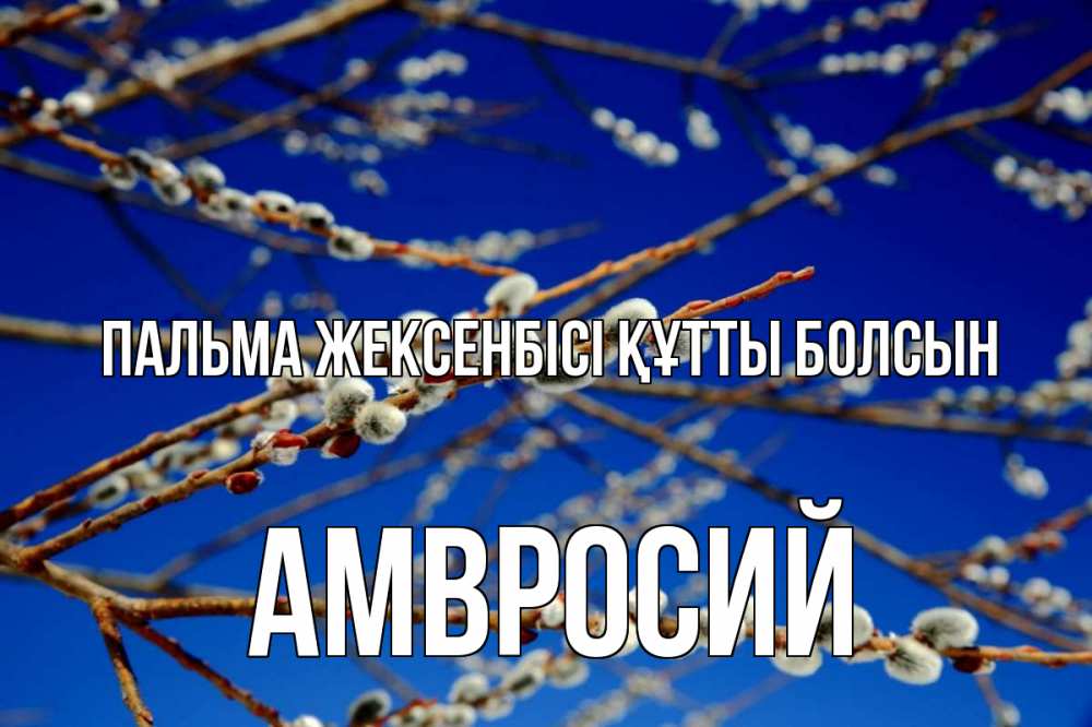 Күн сайын ашық хат с именем, Амвросий Пальма жексенбісі құтты болсын верба Онлайн тегін жүктеп алу тілектері бар керемет карта 