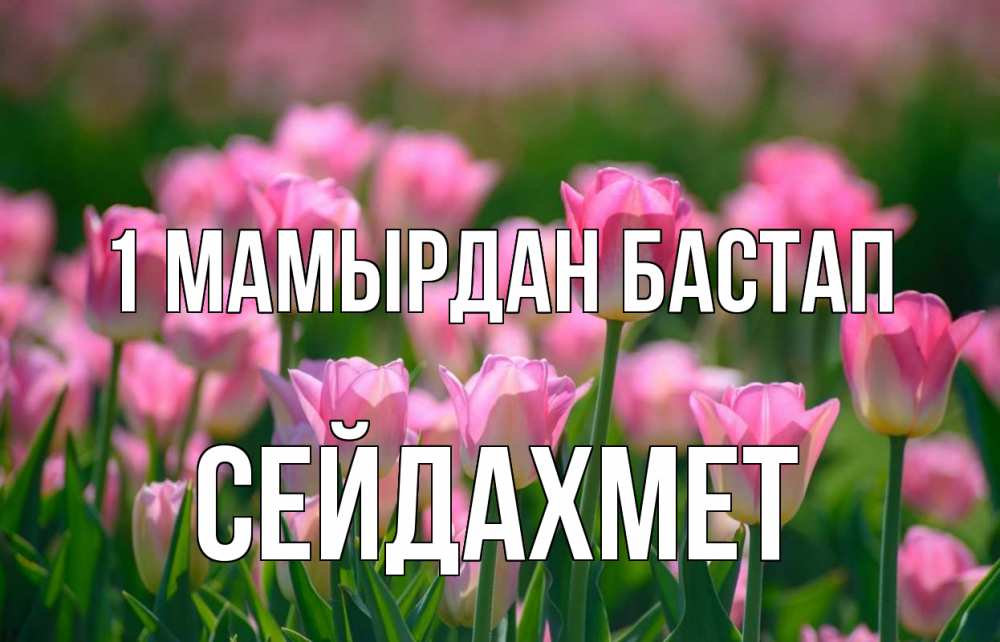 Күн сайын ашық хат с именем, СЕЙДАХМЕТ 1 мамырдан бастап С 1 мая Онлайн тегін жүктеп алу тілектері бар керемет карта 