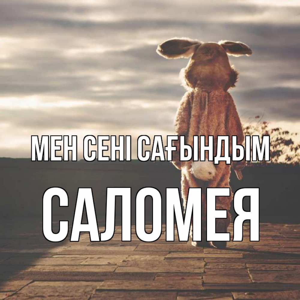Күн сайын ашық хат с именем, Саломея Мен сені сағындым даже в костюме зайца Онлайн тегін жүктеп алу тілектері бар керемет карта 