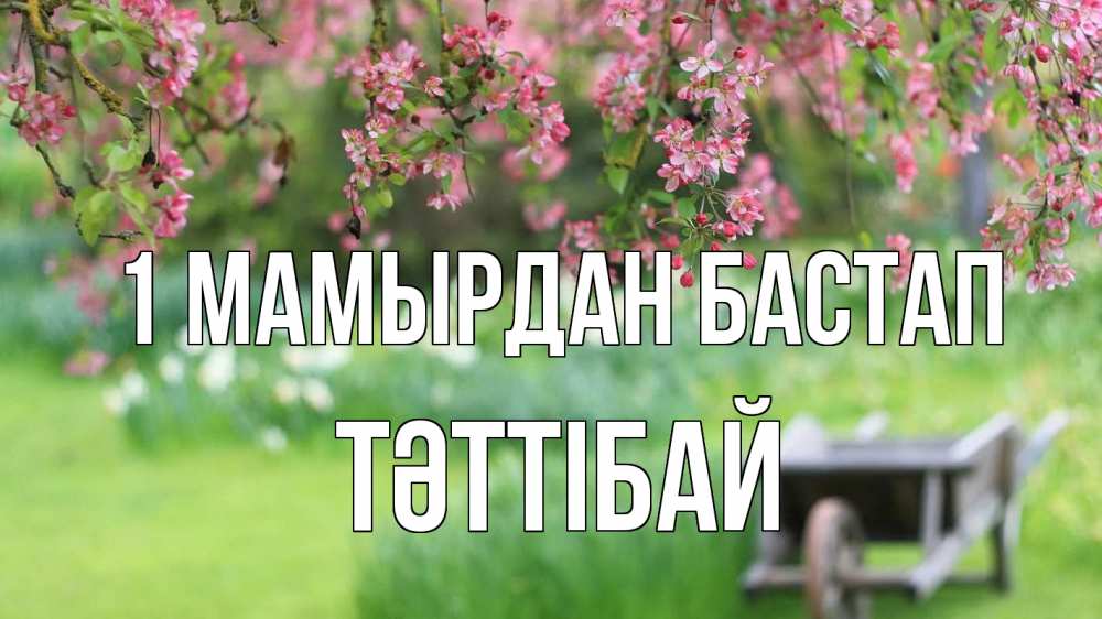Күн сайын ашық хат с именем, ТӘТТІБАЙ 1 мамырдан бастап С 1 мая Онлайн тегін жүктеп алу тілектері бар керемет карта 