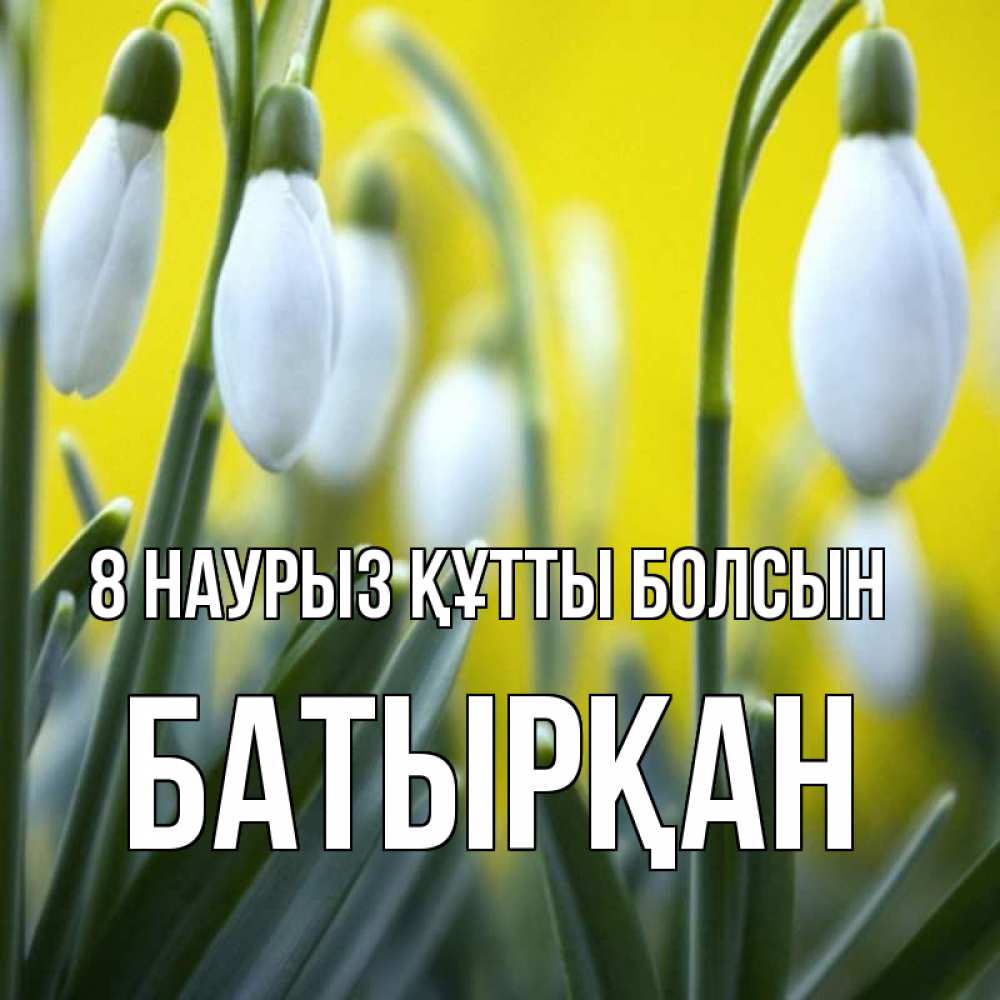 Күн сайын ашық хат с именем, Батырқан 8 наурыз құтты болсын весенние цветы Онлайн тегін жүктеп алу тілектері бар керемет карта 