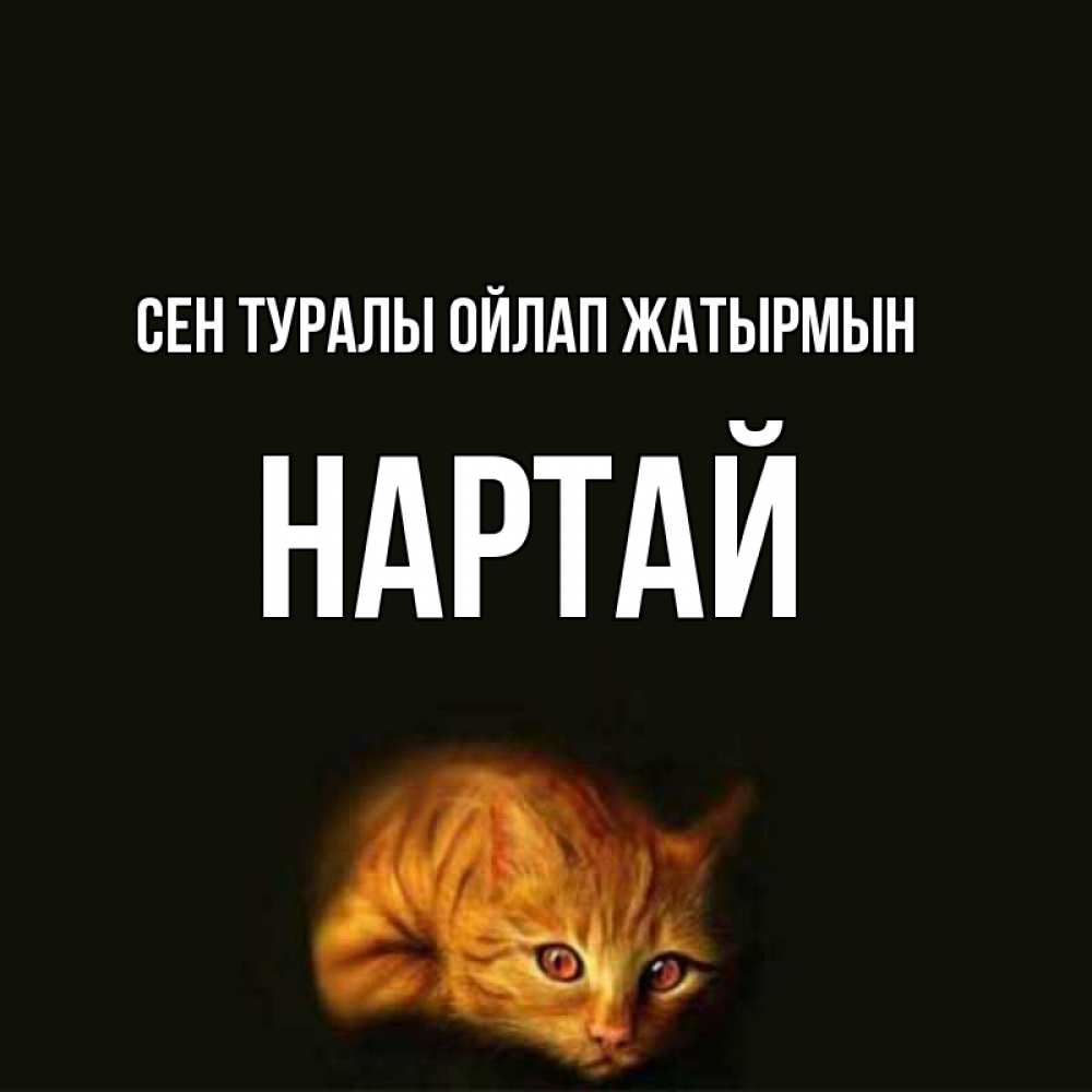 Күн сайын ашық хат с именем, Нартай Сен туралы ойлап жатырмын рыжий Онлайн тегін жүктеп алу тілектері бар керемет карта 