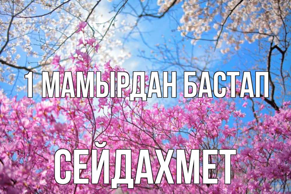 Күн сайын ашық хат с именем, СЕЙДАХМЕТ 1 мамырдан бастап С 1 мая Онлайн тегін жүктеп алу тілектері бар керемет карта 