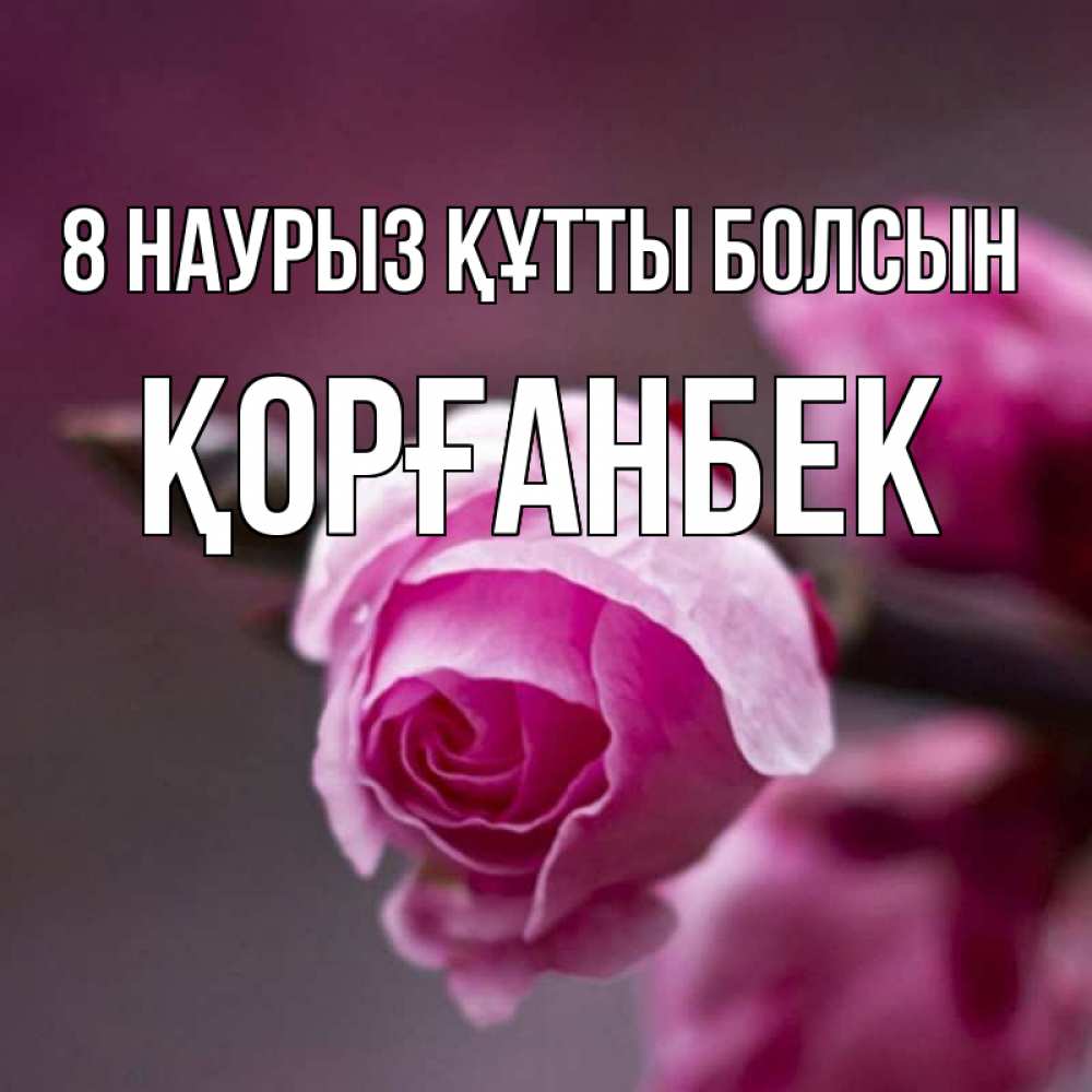 Күн сайын ашық хат с именем, Қорғанбек 8 наурыз құтты болсын весна Онлайн тегін жүктеп алу тілектері бар керемет карта 