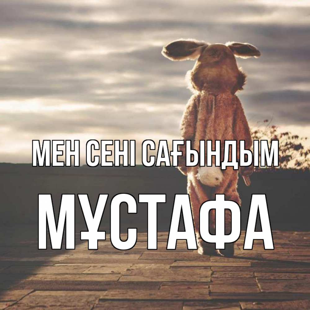 Күн сайын ашық хат с именем, МҰСТАФА Мен сені сағындым даже в костюме зайца Онлайн тегін жүктеп алу тілектері бар керемет карта 