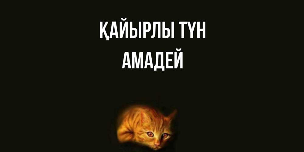 Күн сайын ашық хат с именем, Амадей Қайырлы түн кот Онлайн тегін жүктеп алу тілектері бар керемет карта 
