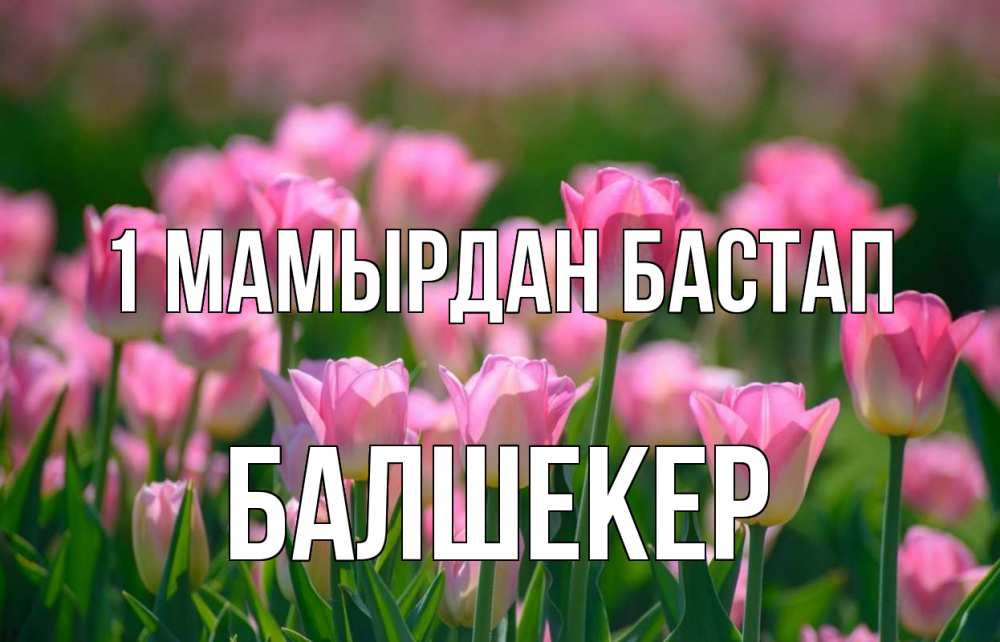 Күн сайын ашық хат с именем, БАЛШЕКЕР 1 мамырдан бастап С 1 мая Онлайн тегін жүктеп алу тілектері бар керемет карта 