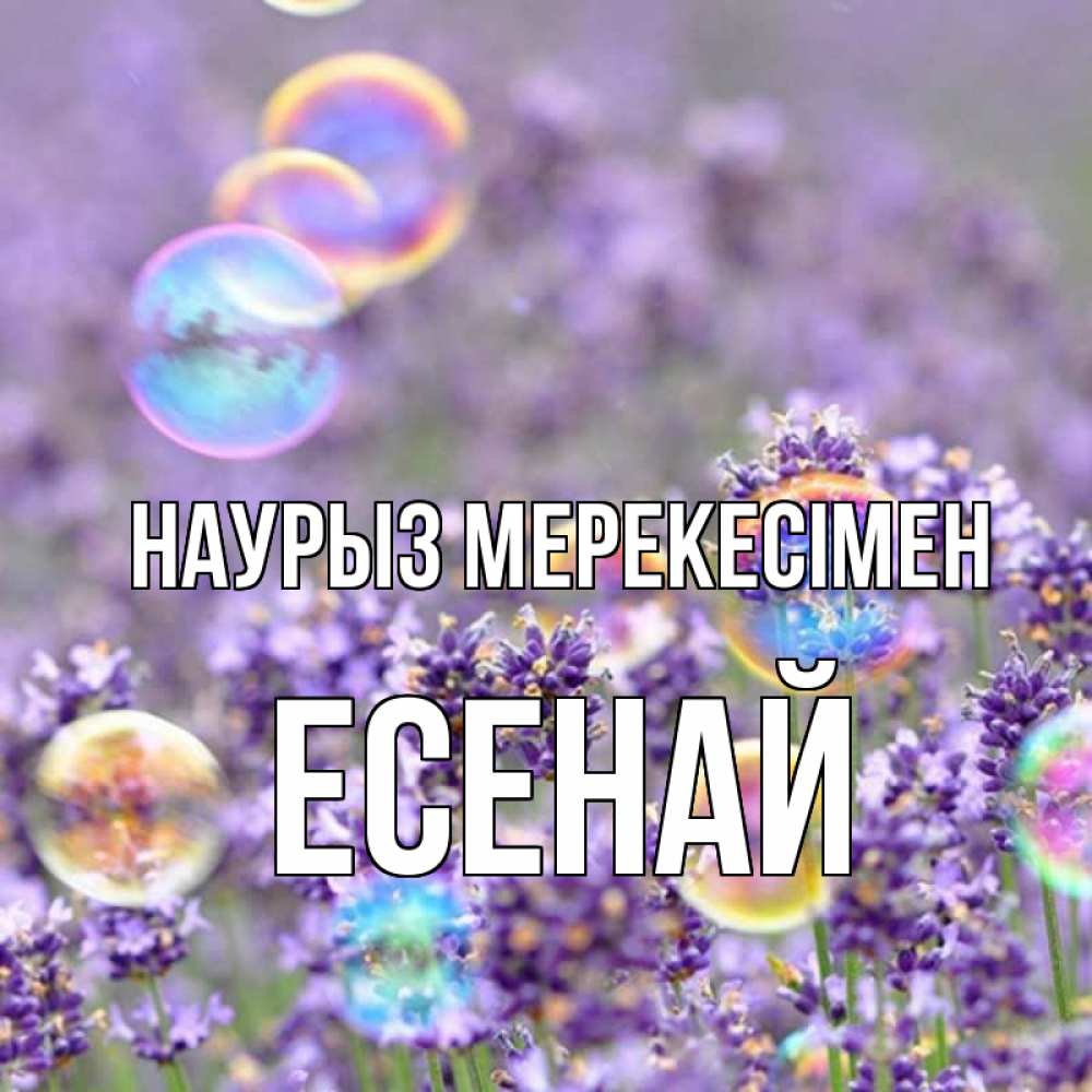 Күн сайын ашық хат с именем, Есенай Наурыз мерекесімен цветы Онлайн тегін жүктеп алу тілектері бар керемет карта 