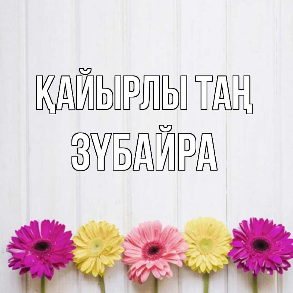 Күн сайын ашық хат с именем, ЗҮБАЙРА Қайырлы таң красный желтый и розовый цветок Онлайн тегін жүктеп алу тілектері бар керемет карта 