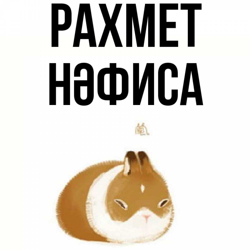 Күн сайын ашық хат с именем, НӘФИСА рахмет коричнево белый домашний питомец Онлайн тегін жүктеп алу тілектері бар керемет карта 
