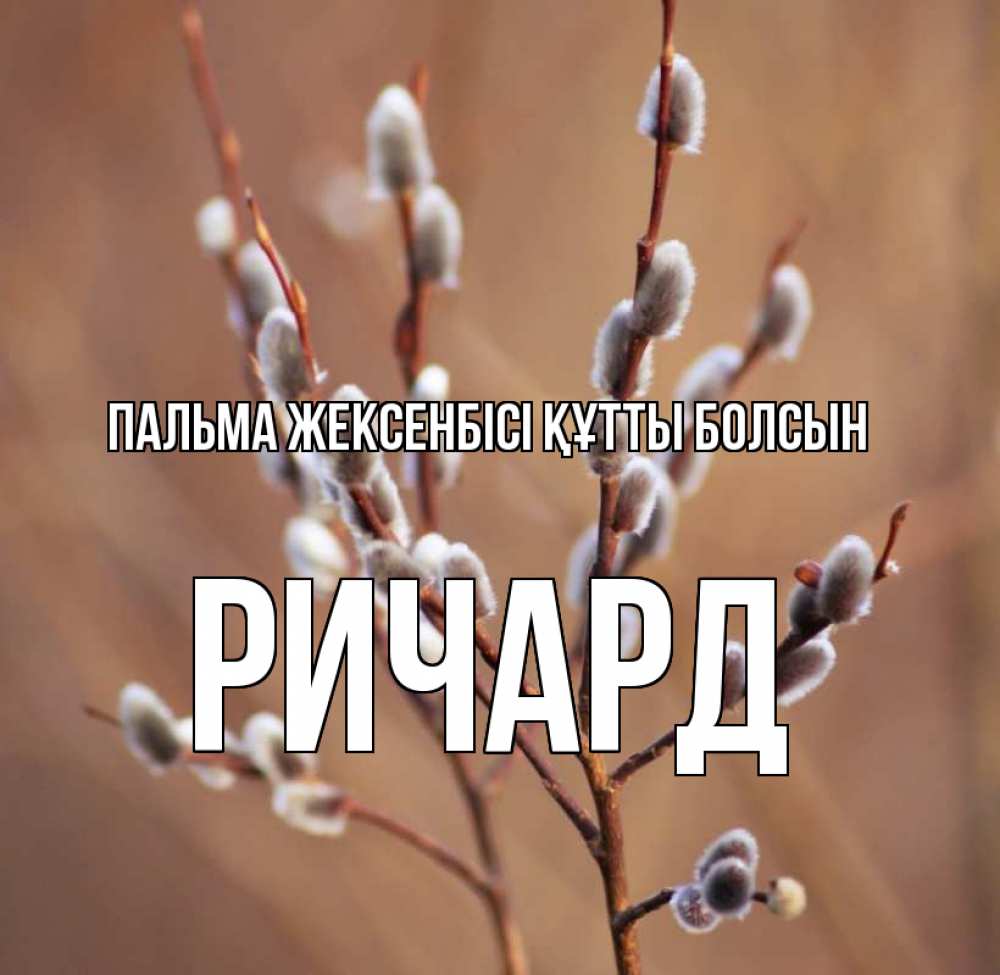 Күн сайын ашық хат с именем, Ричард Пальма жексенбісі құтты болсын верба Онлайн тегін жүктеп алу тілектері бар керемет карта 