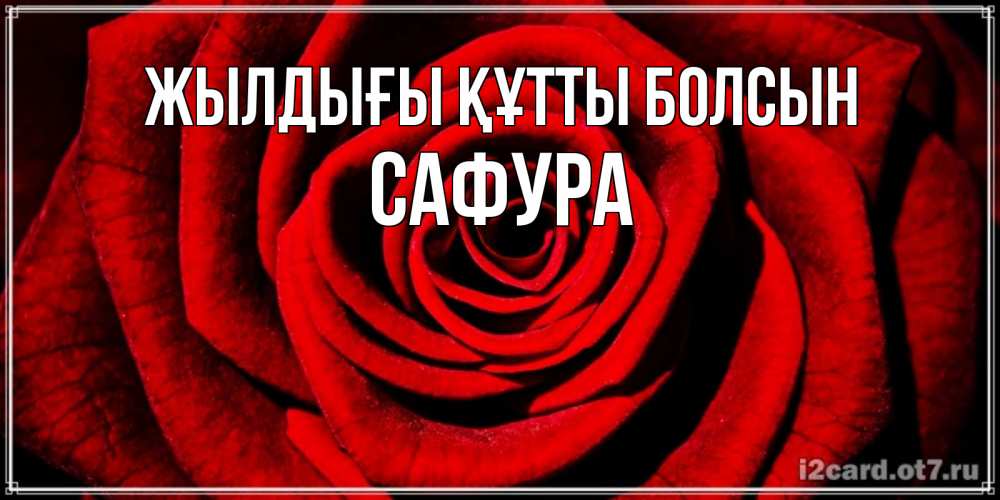 Күн сайын ашық хат с именем, САФУРА Жылдығы құтты болсын алая роза Онлайн тегін жүктеп алу тілектері бар керемет карта 