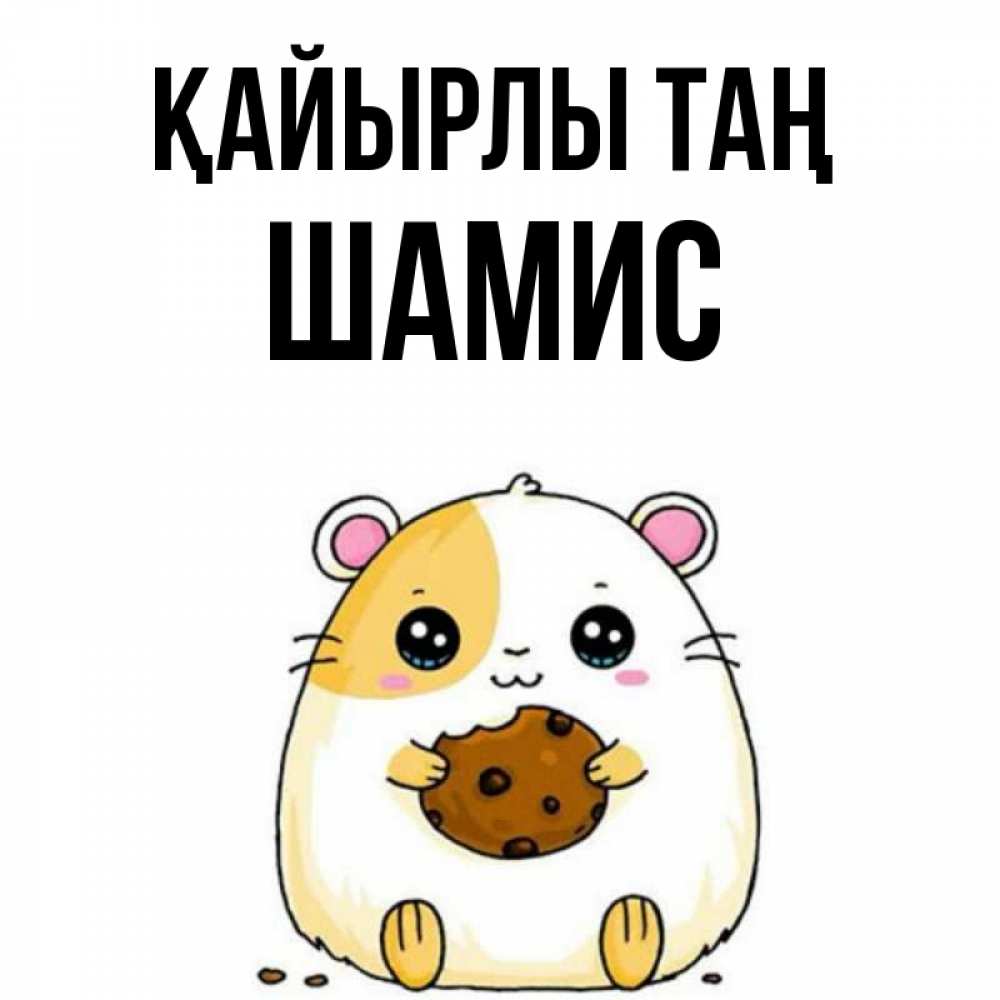 Күн сайын ашық хат с именем, ШАМИС Қайырлы таң есть печеньку. Утречко Онлайн тегін жүктеп алу тілектері бар керемет карта 