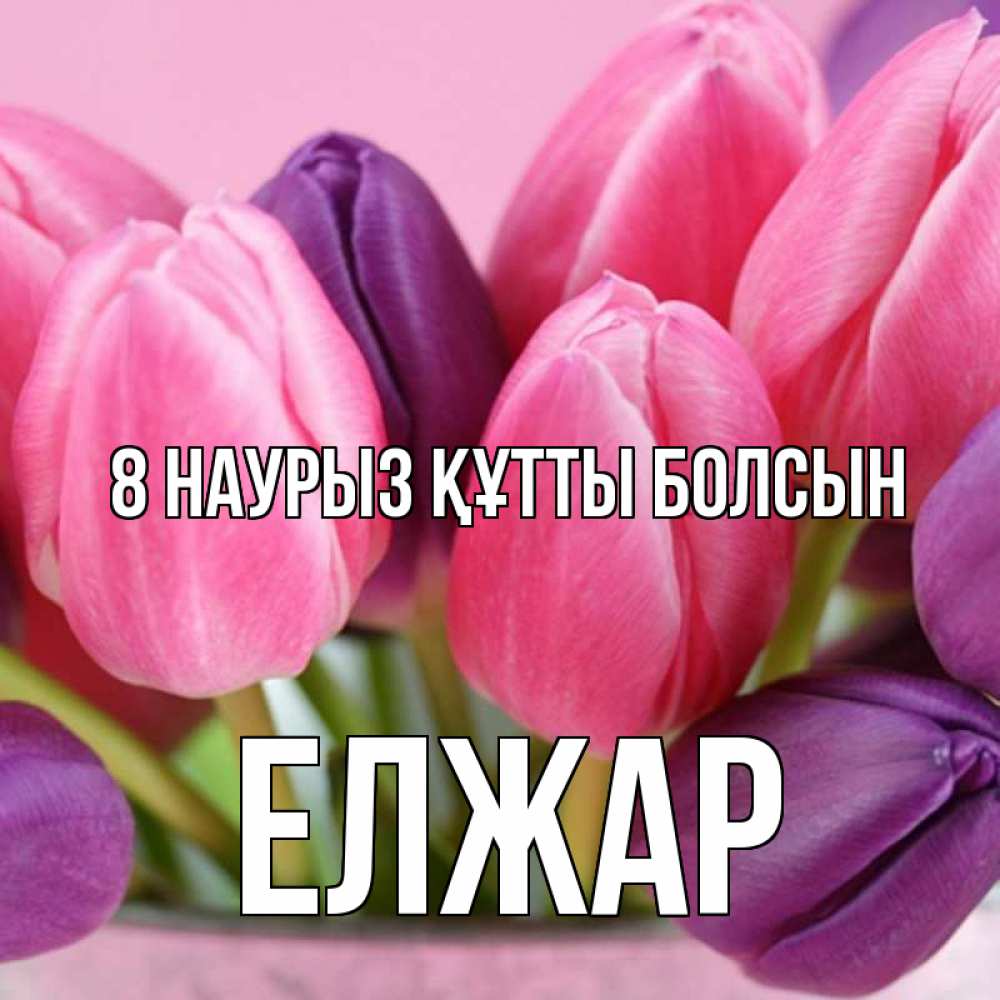 Күн сайын ашық хат с именем, Елжар 8 наурыз құтты болсын маме 1 Онлайн тегін жүктеп алу тілектері бар керемет карта 