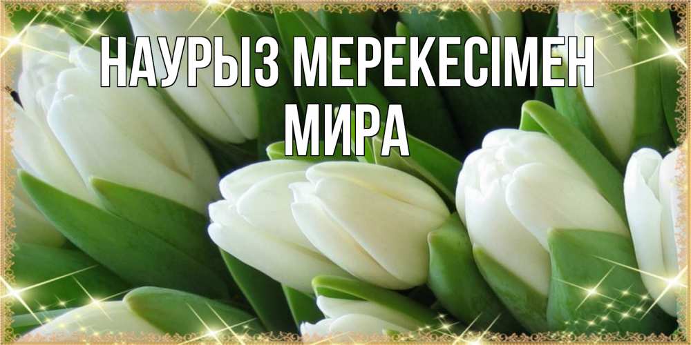 Күн сайын ашық хат с именем, МИРА Наурыз мерекесімен поздравляем с праздник весны наурыз Онлайн тегін жүктеп алу тілектері бар керемет карта 