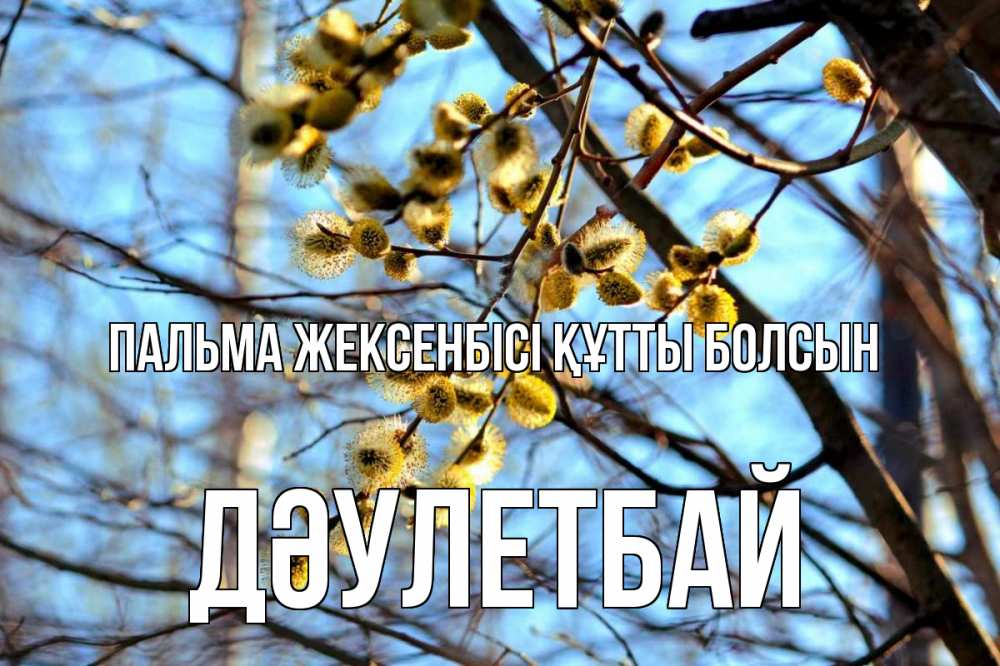 Күн сайын ашық хат с именем, Дәулетбай Пальма жексенбісі құтты болсын верба Онлайн тегін жүктеп алу тілектері бар керемет карта 